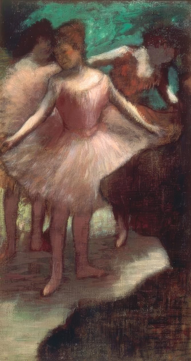 Tre dansare i rosa av Edgar Degas