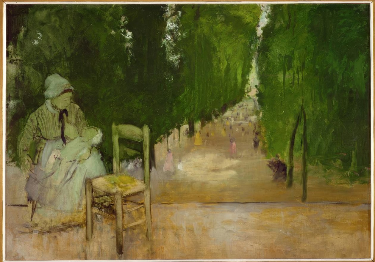 En barnskötare i Luxemburgs trädgård av Edgar Degas