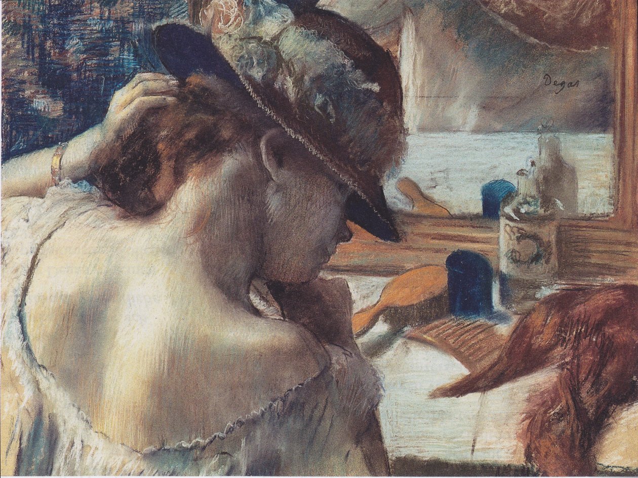 Framför spegeln av Edgar Degas