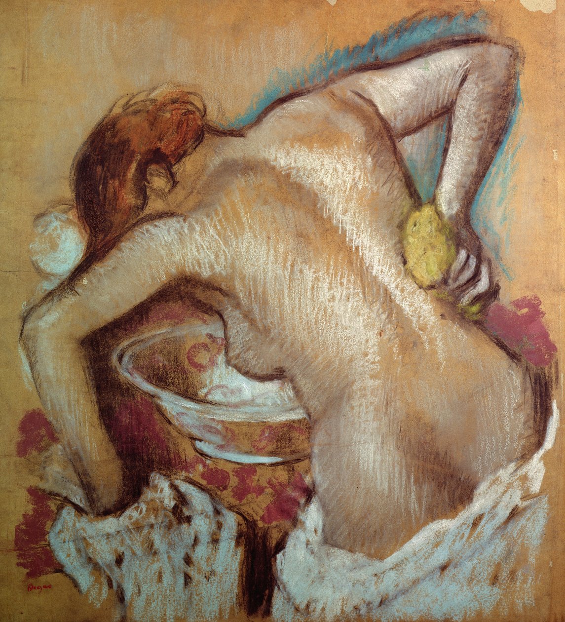 Kvinna på hennes toalett, ca 1894 (pastell) av Edgar Degas
