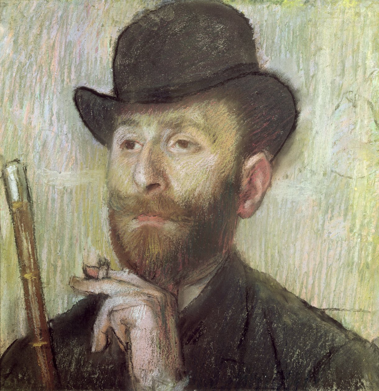 Zachary Zakarian, ca 1885 (pastellfärgad ombord) av Edgar Degas