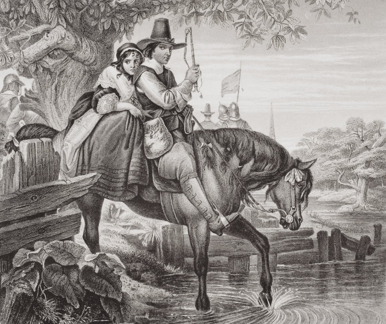 O Charles II (1630-85) na faafoliga, na fesoasoani i lana solaaga e Jane Lane ina ua faatoilaloina i le Taua i Worcester i le 1651, mai le 