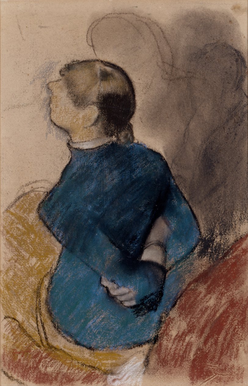 Ung kvinna i blått av Edgar Degas