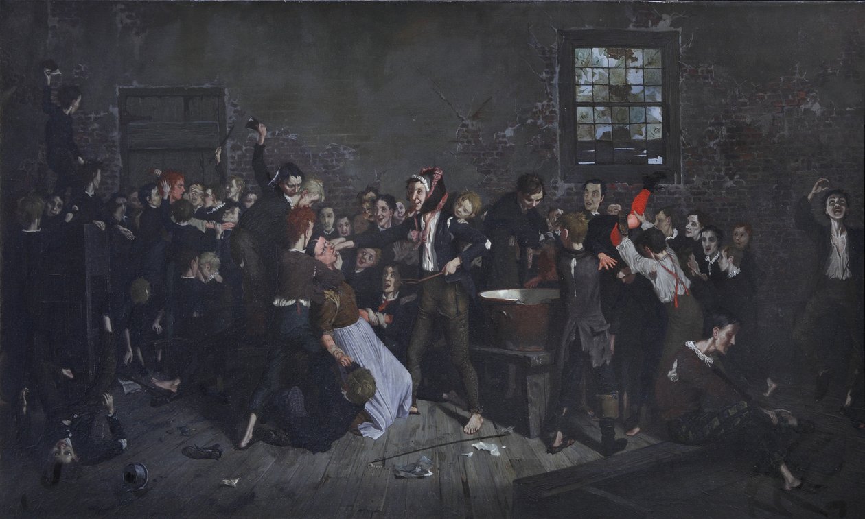 Dotheboys Hall bryter upp för alltid, 1862-1922 av Edgar Bundy