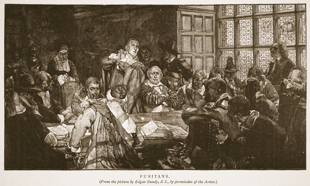 Puritaner, illustration från 