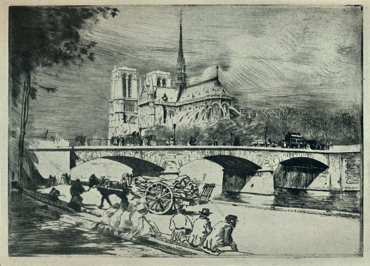 Apsiden av Notre Dame, 1915 av Edgar Chahine