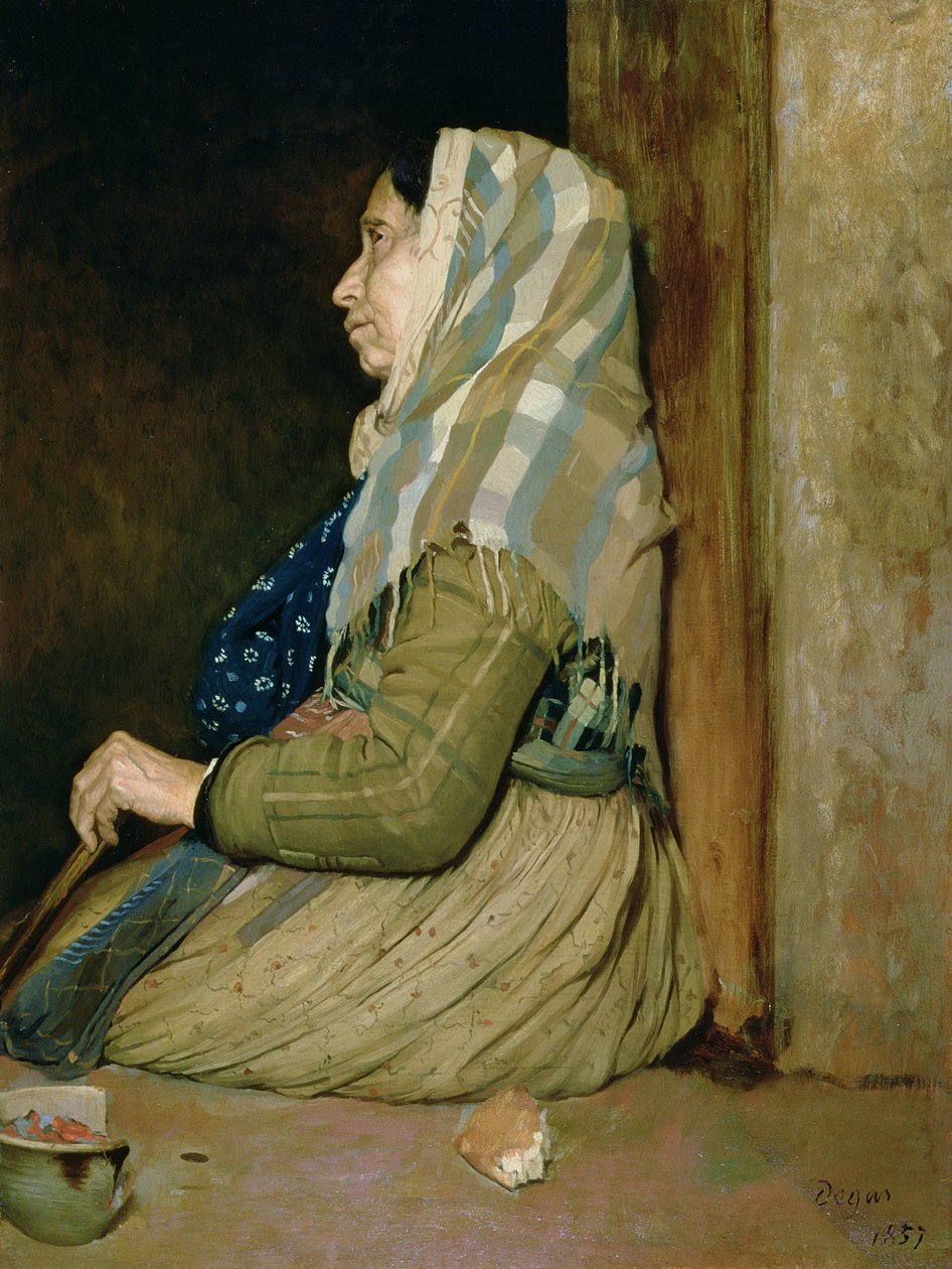 En romersk tiggarkvinna, 1857 av Edgar Degas