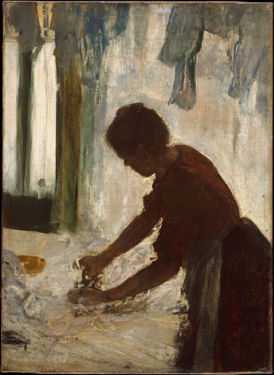 En kvinna som stryker av Edgar Degas