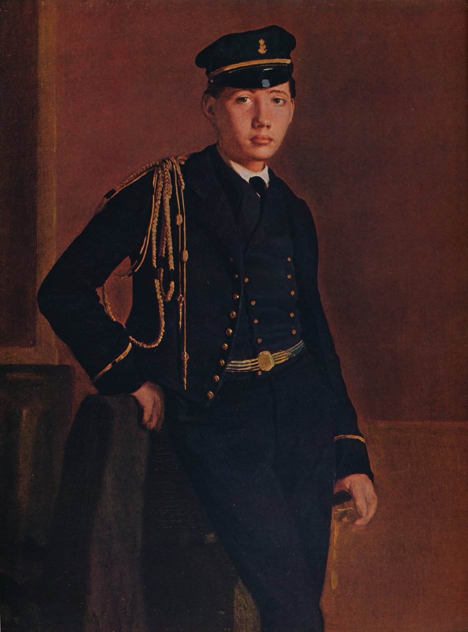 Achille de Gas i en kadetts uniform, 1856-1857 av Edgar Degas