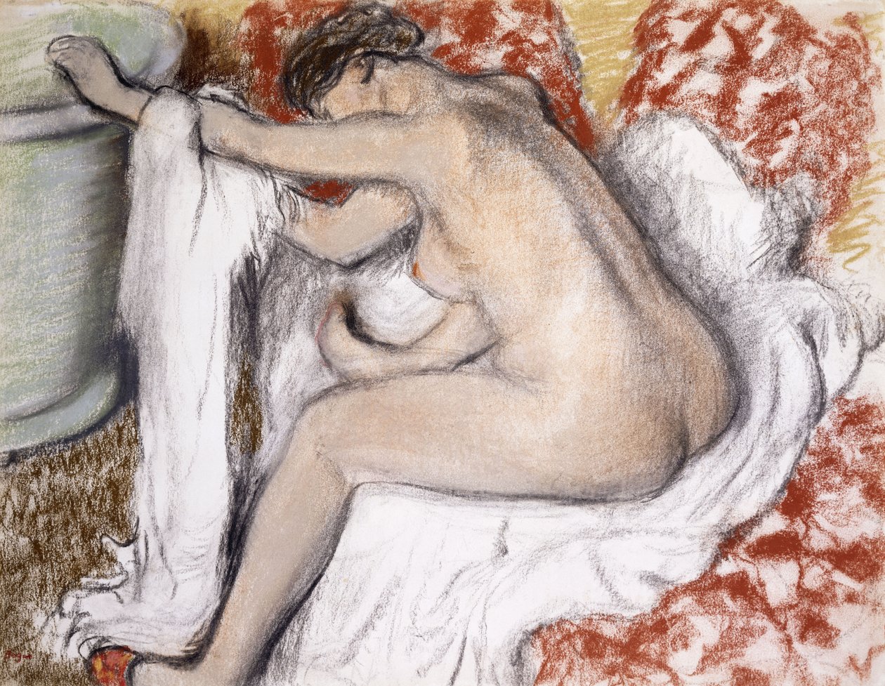 Efter badet (kvinna som torkar sig själv); La Sortie du Bain (Femme S
