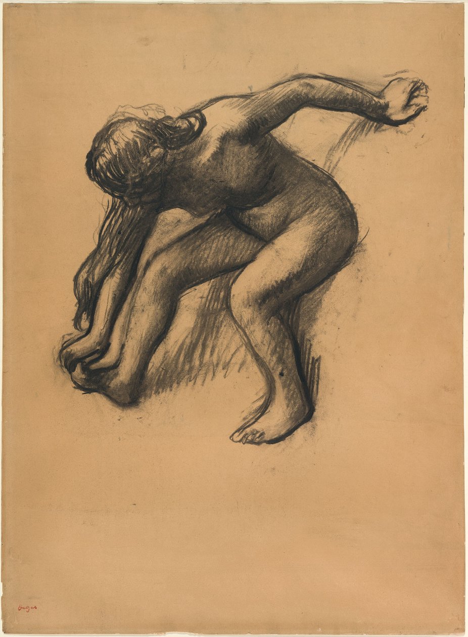 Efter badet av Edgar Degas