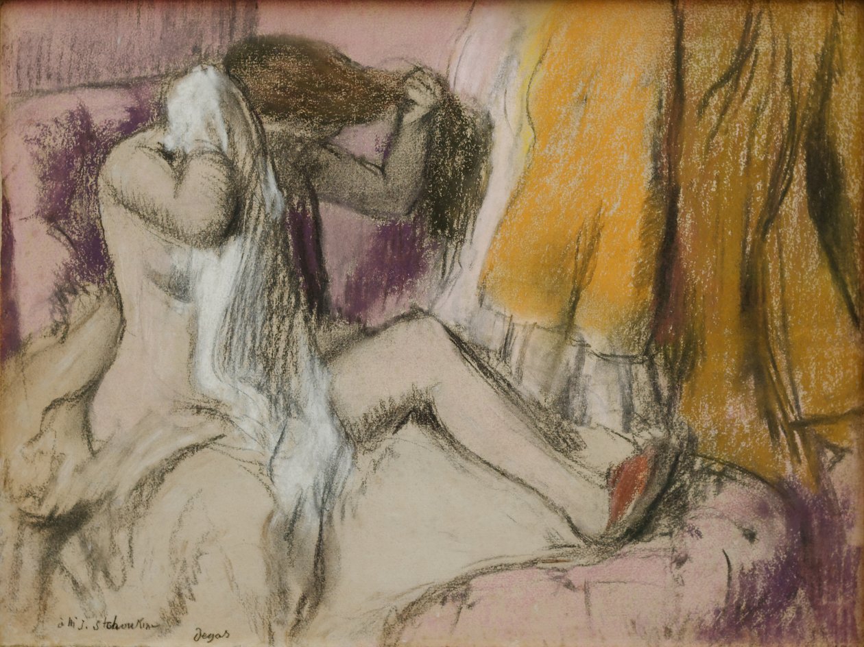 Nach dem Bad av Edgar Degas