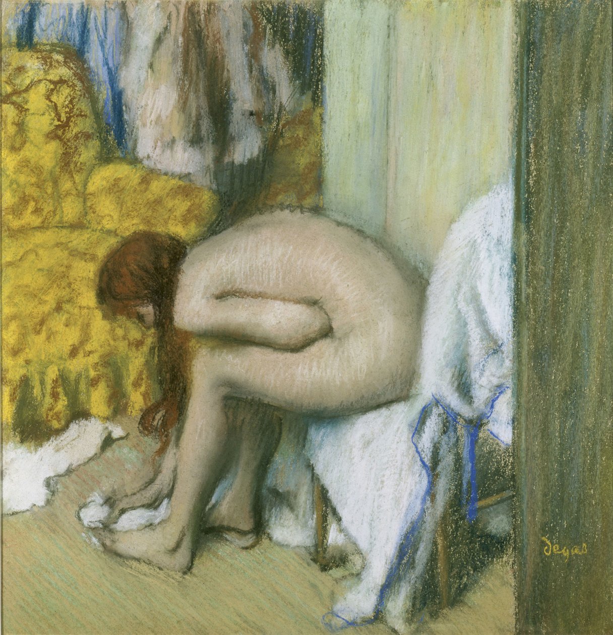 Efter badet av Edgar Degas