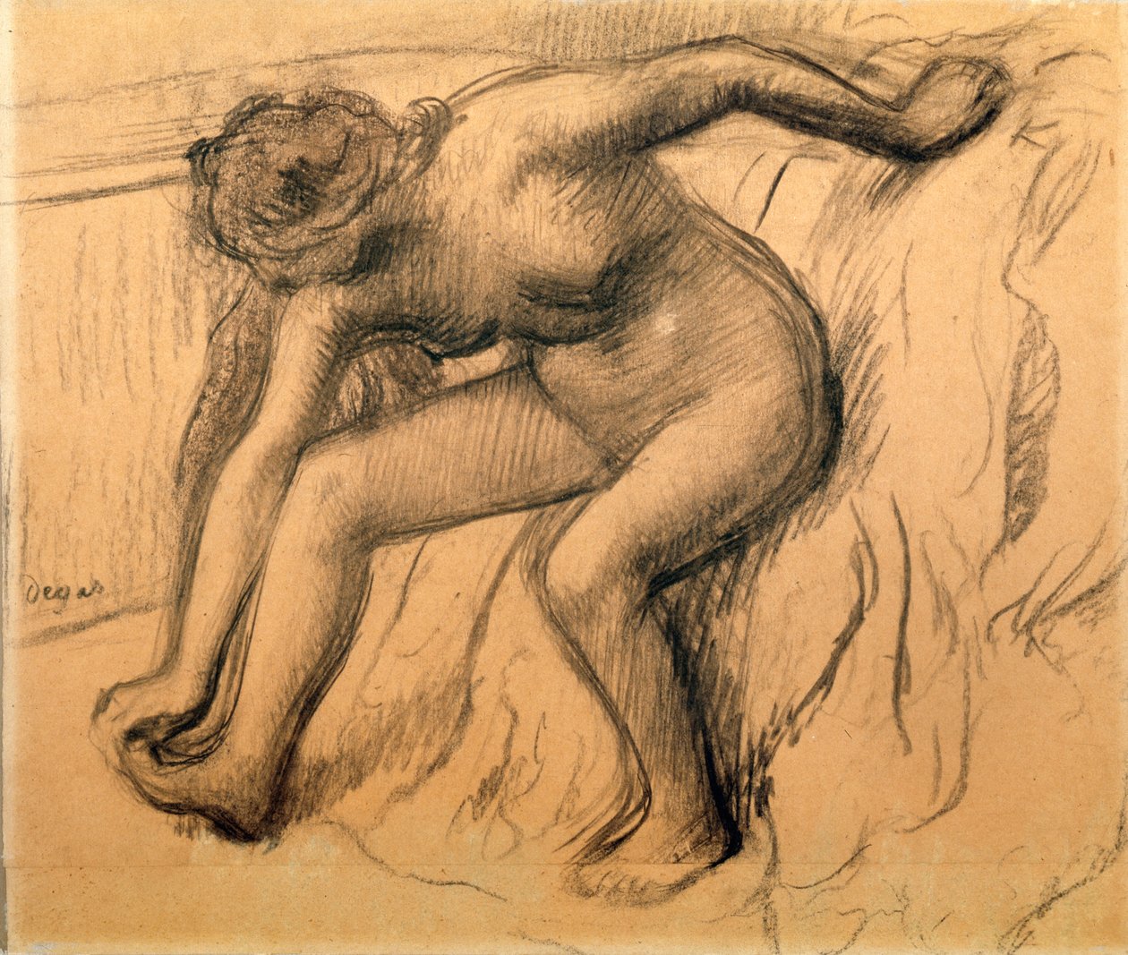 Efter badet, 1892. av Edgar Degas