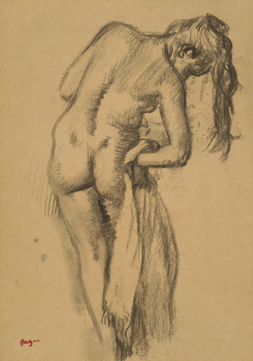Efter badet, c.1891-92 av Edgar Degas