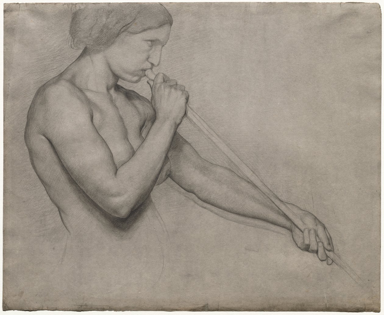 Ängel som blåser i trumpet av Edgar Degas