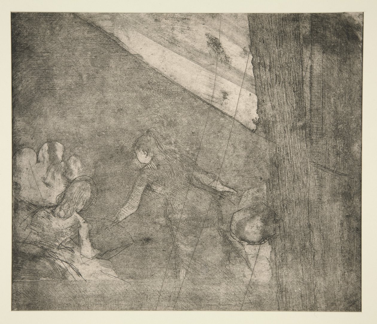 At the Ambassadeurs, ca 1877 (etsning, akvatint och torrnål) av Edgar Degas