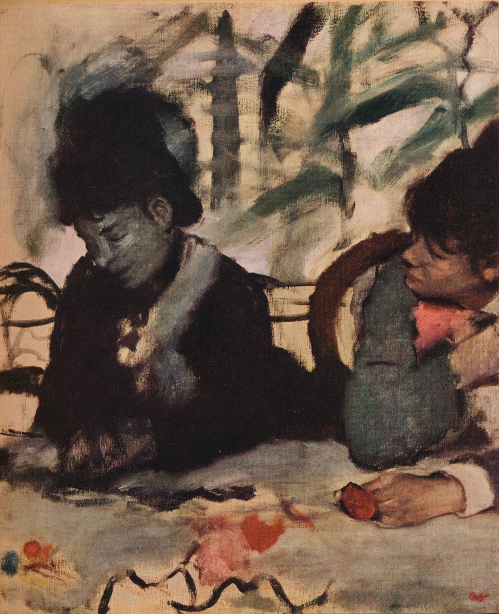 På kaféet, c1875 av Edgar Degas