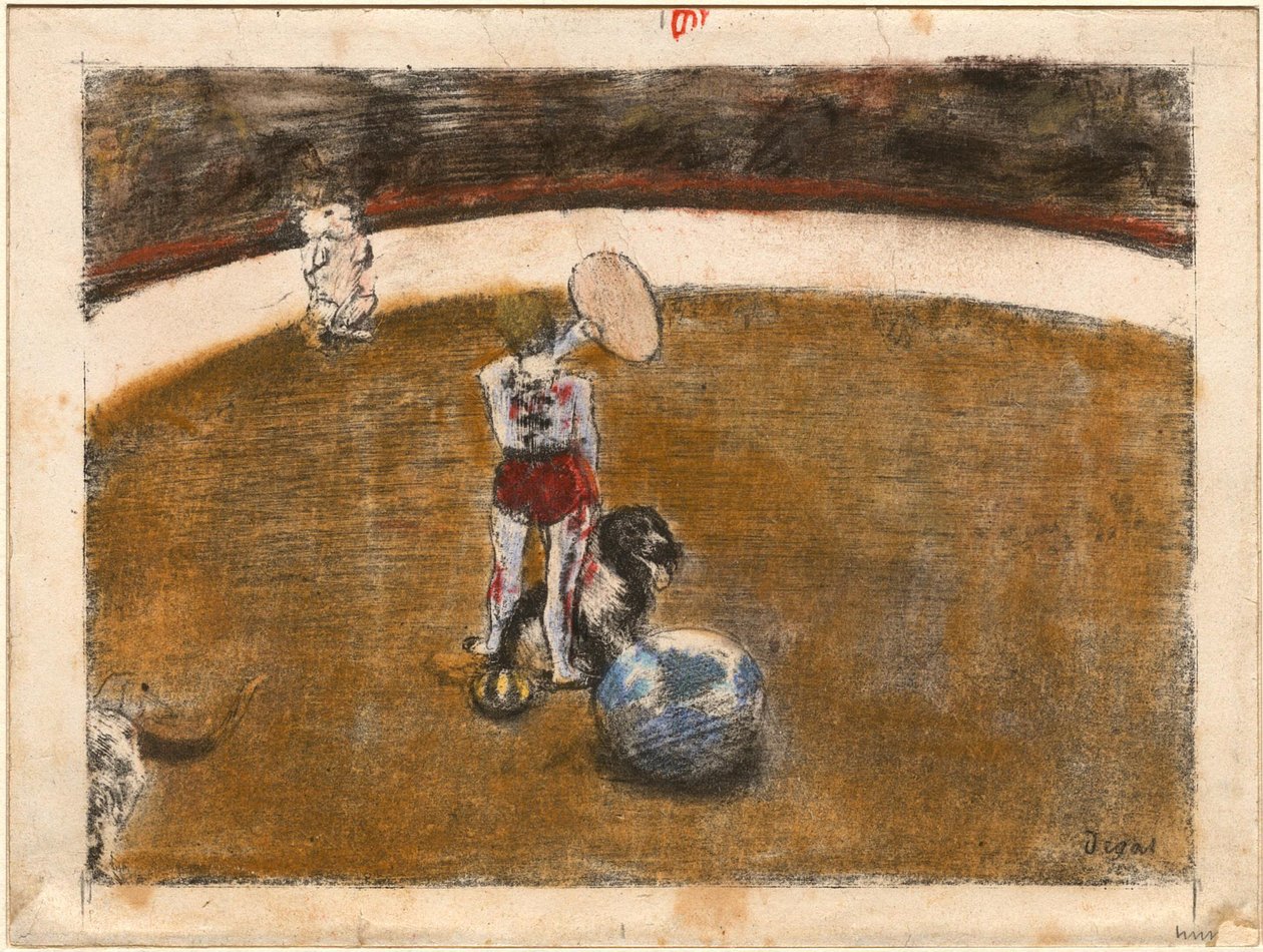 [Im Zirkus Fernando] av Edgar Degas
