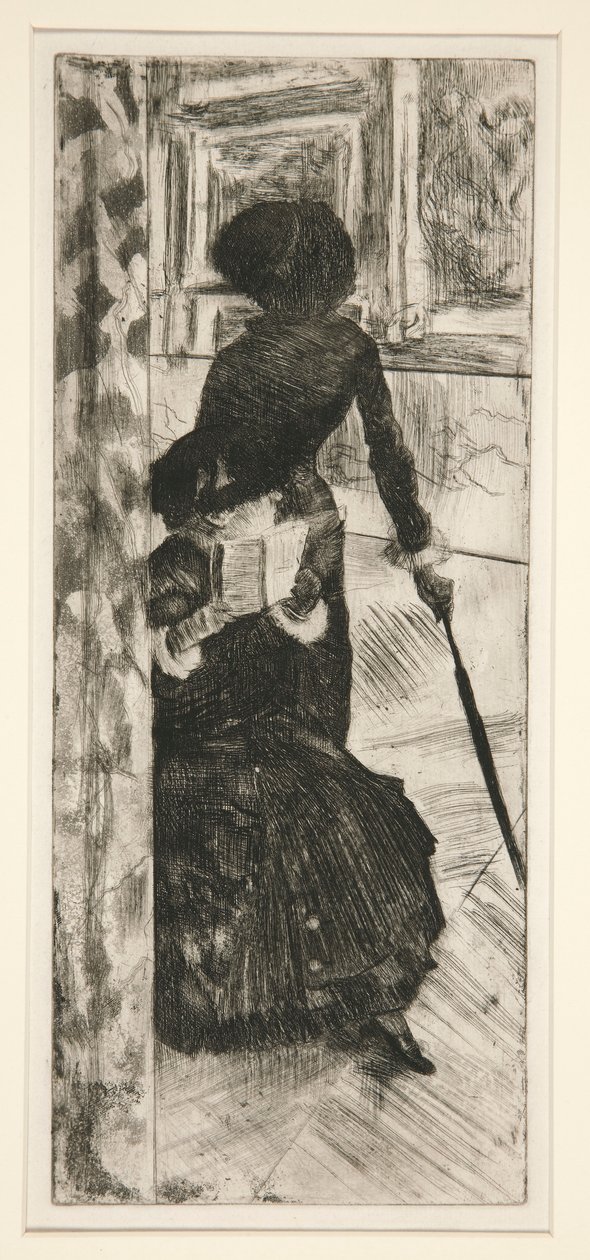 På Louvren: Målning (Mary Cassatt) av Edgar Degas
