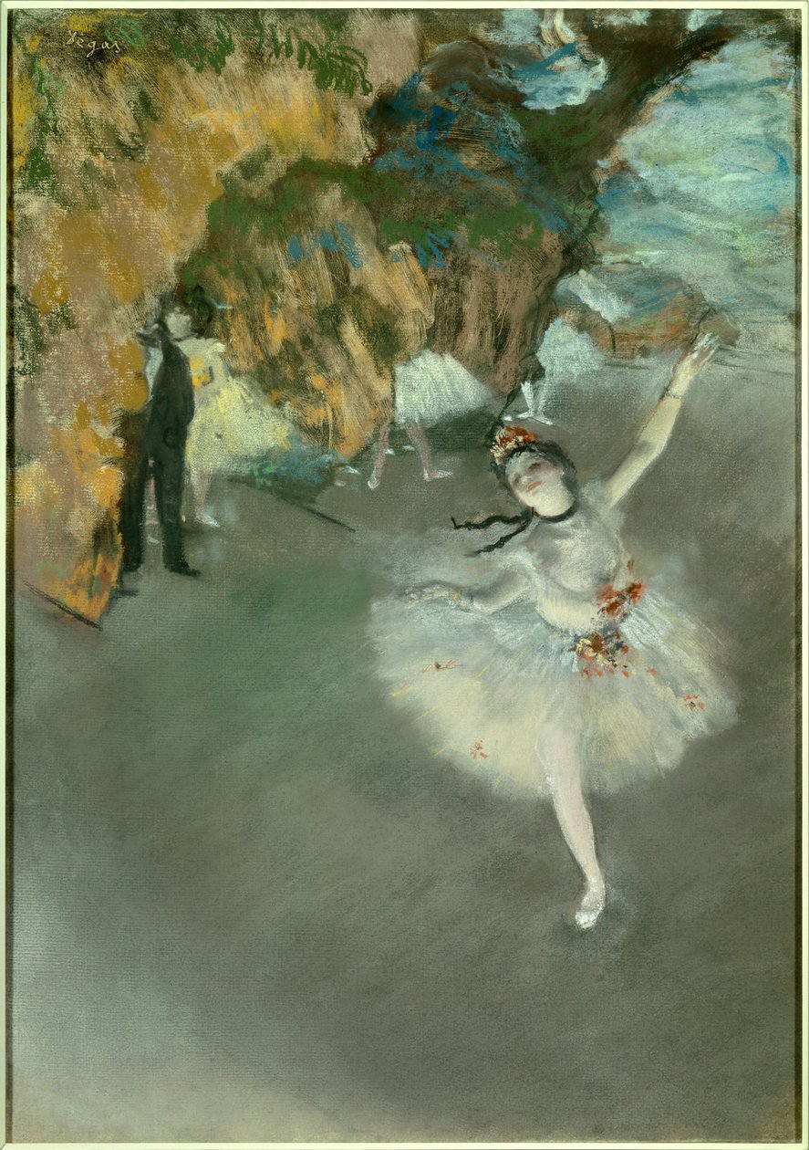 Balett eller Stjärnan eller Dansaren på scenen av Edgar Degas