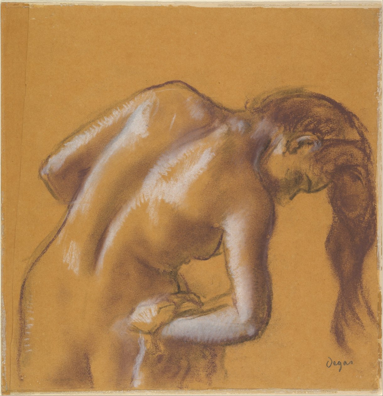 Badare som torkar sig av Edgar Degas