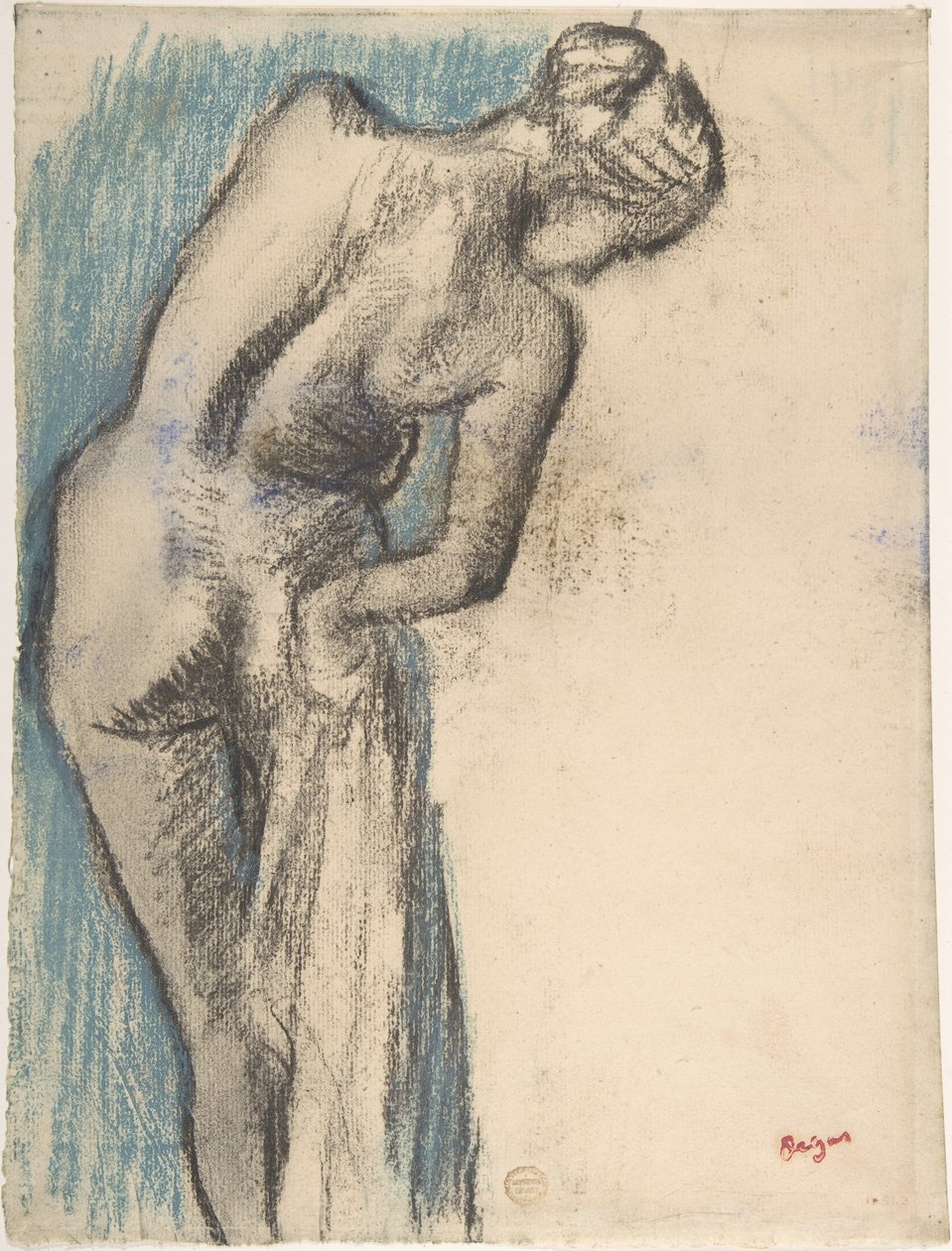 Badare som torkar sig av Edgar Degas