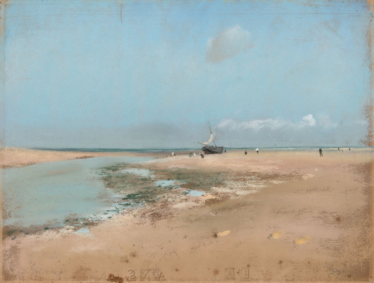 Strand vid lågvatten (flodens mynning) av Edgar Degas