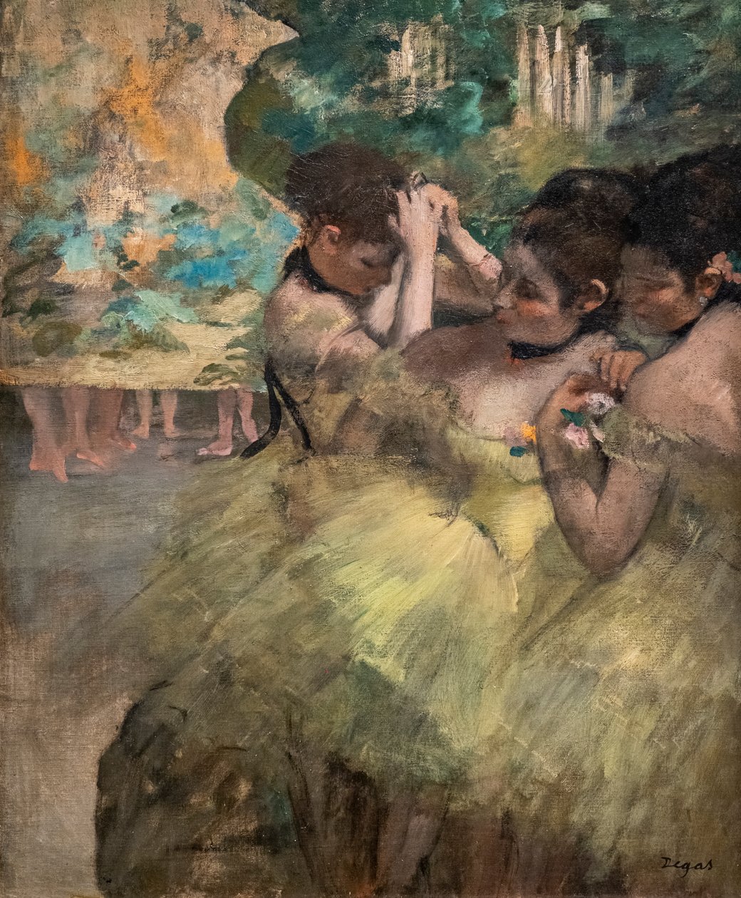 Bakom kulisserna (även känd som "Gula dansare"). 1874-1876. Olja på duk. av Edgar Degas