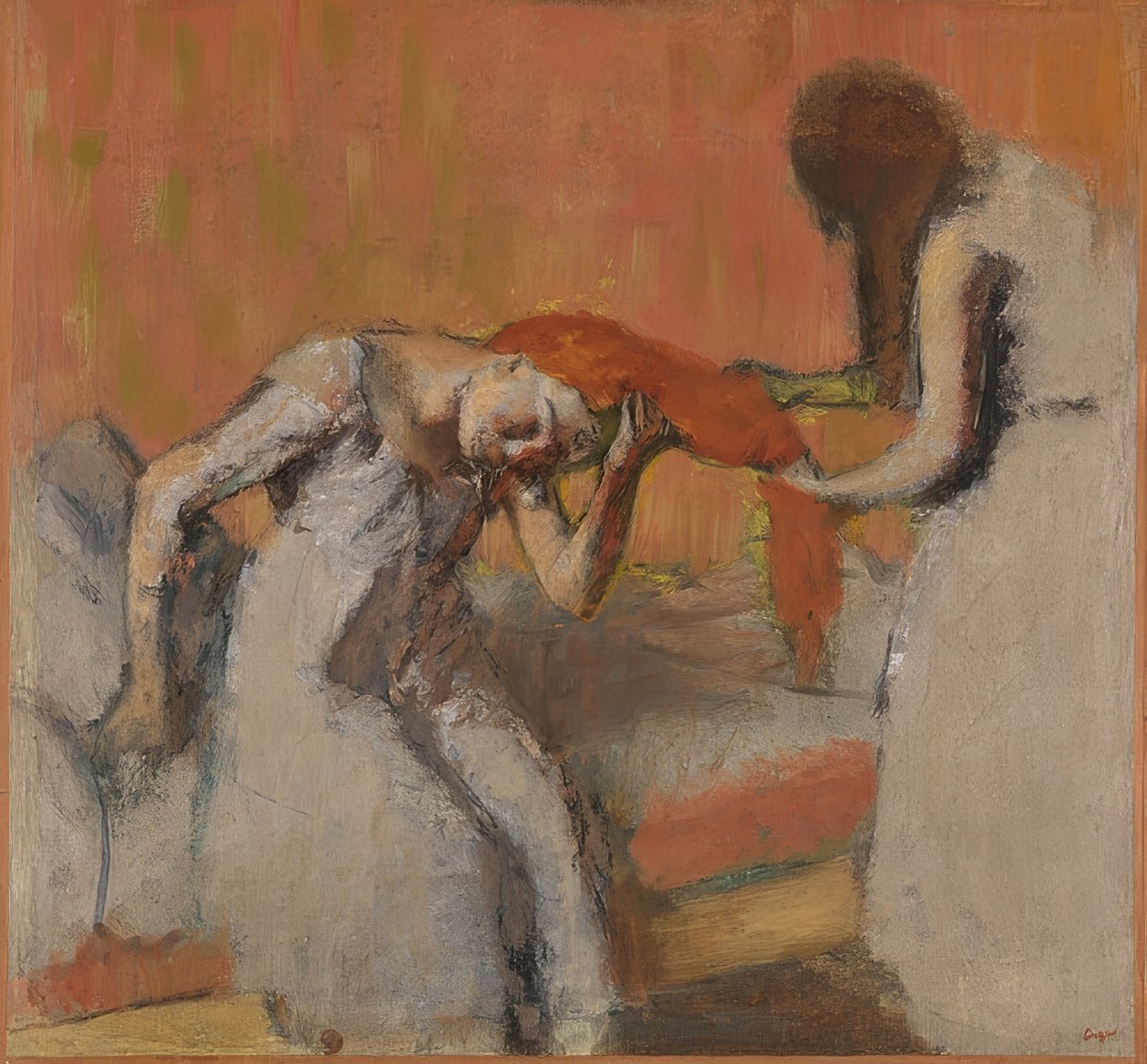Vid kamning (la coiffure). 1892-95 av Edgar Degas