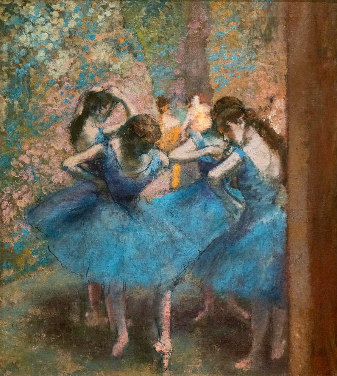 Blå dansare. Omkring 1893-96. Olja på duk. av Edgar Degas