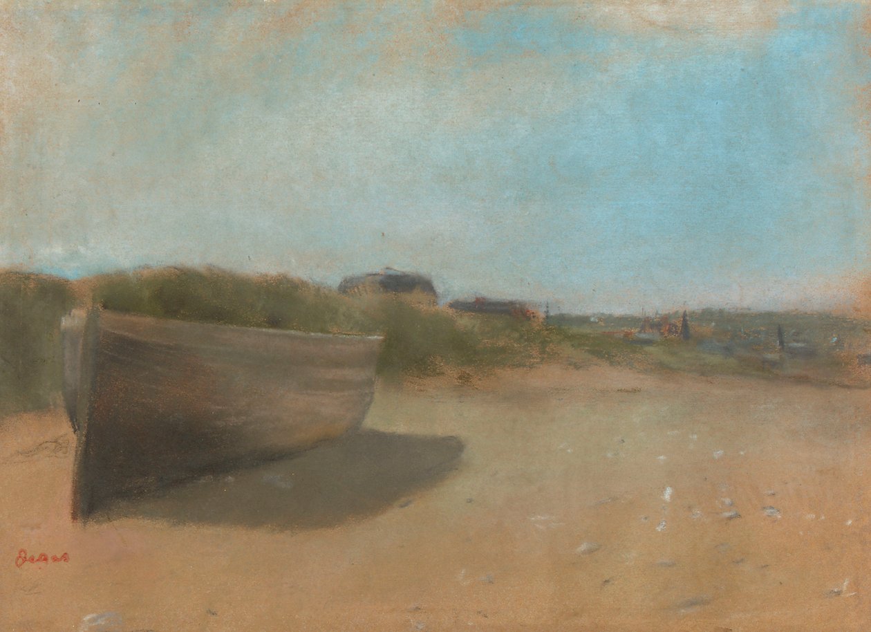 Båt på stranden, ca 1869 av Edgar Degas