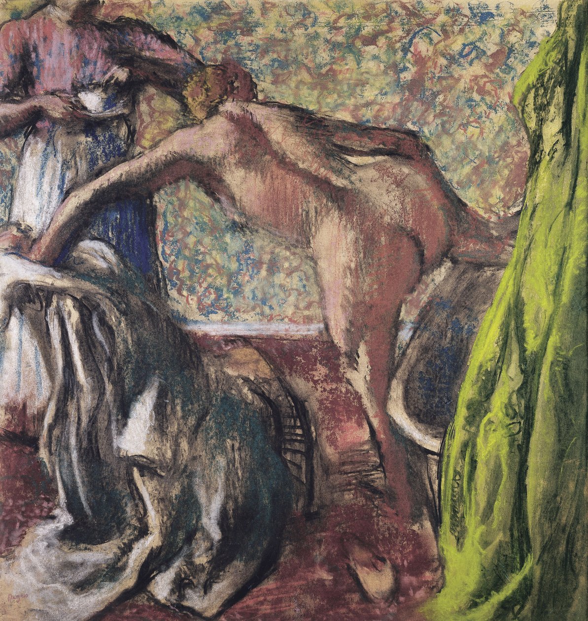 Frukost efter badet Frukost efter badet, ca 1896 av Edgar Degas