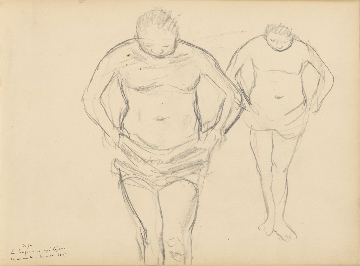 Kopior av Cézannes badande kvinnor av Edgar Degas