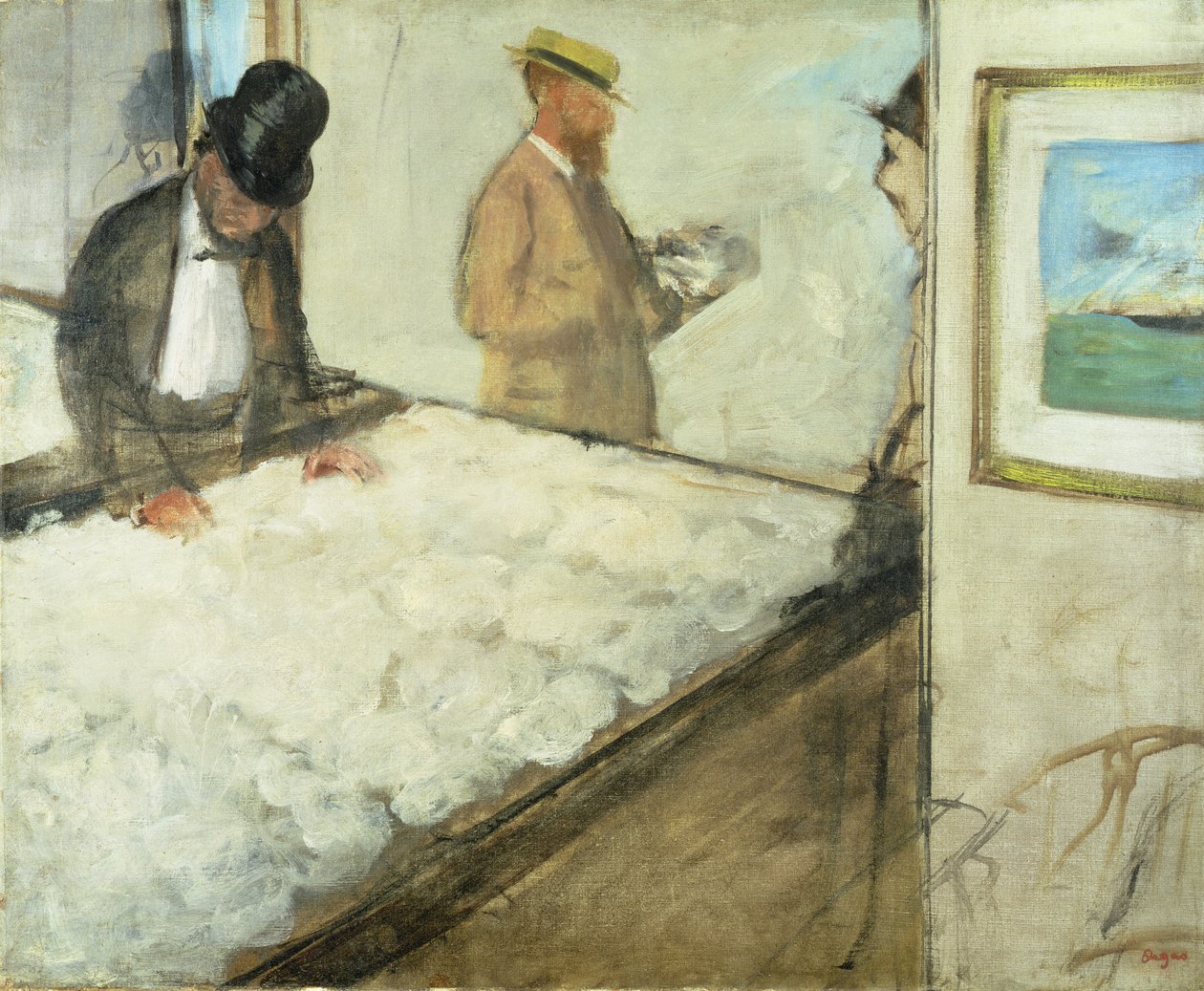Bomullshandlare i New Orleans, 1873 (olja på linne) av Edgar Degas