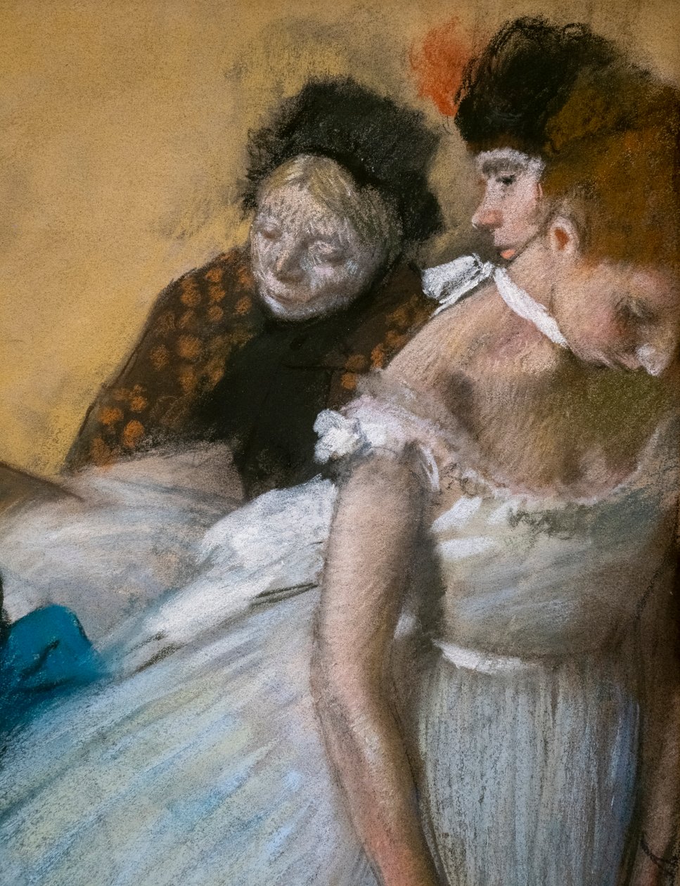Dansprov (detalj). 1880. Pastell på papper. av Edgar Degas