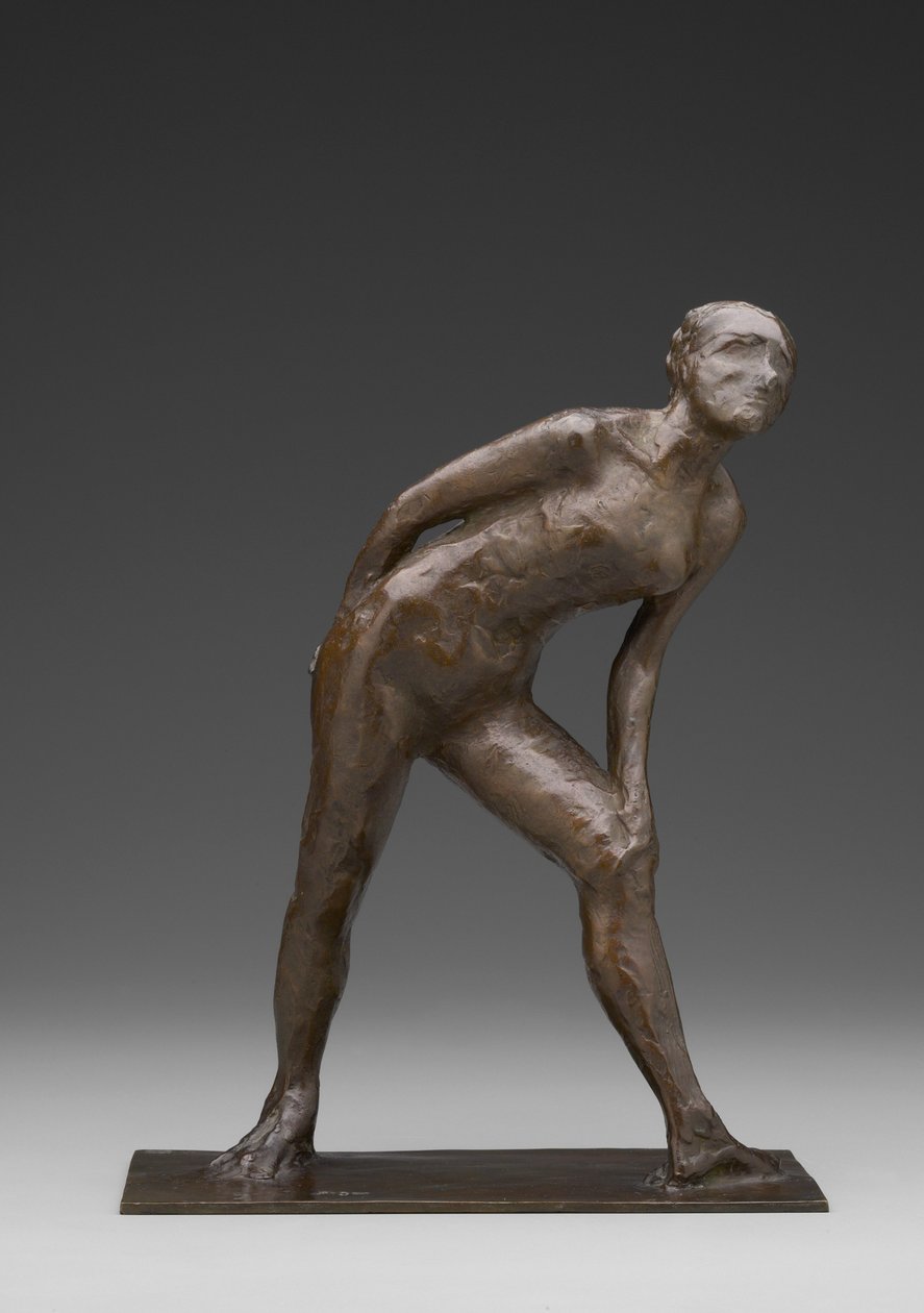Dancer Rubbing Her Knee, känd som Dancer in the Role of Harlequin (brons) av Edgar Degas
