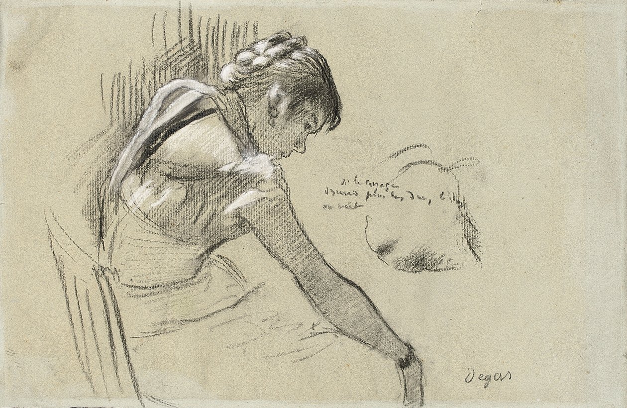 Dansare i vila; Vilande dansare, 1879 av Edgar Degas