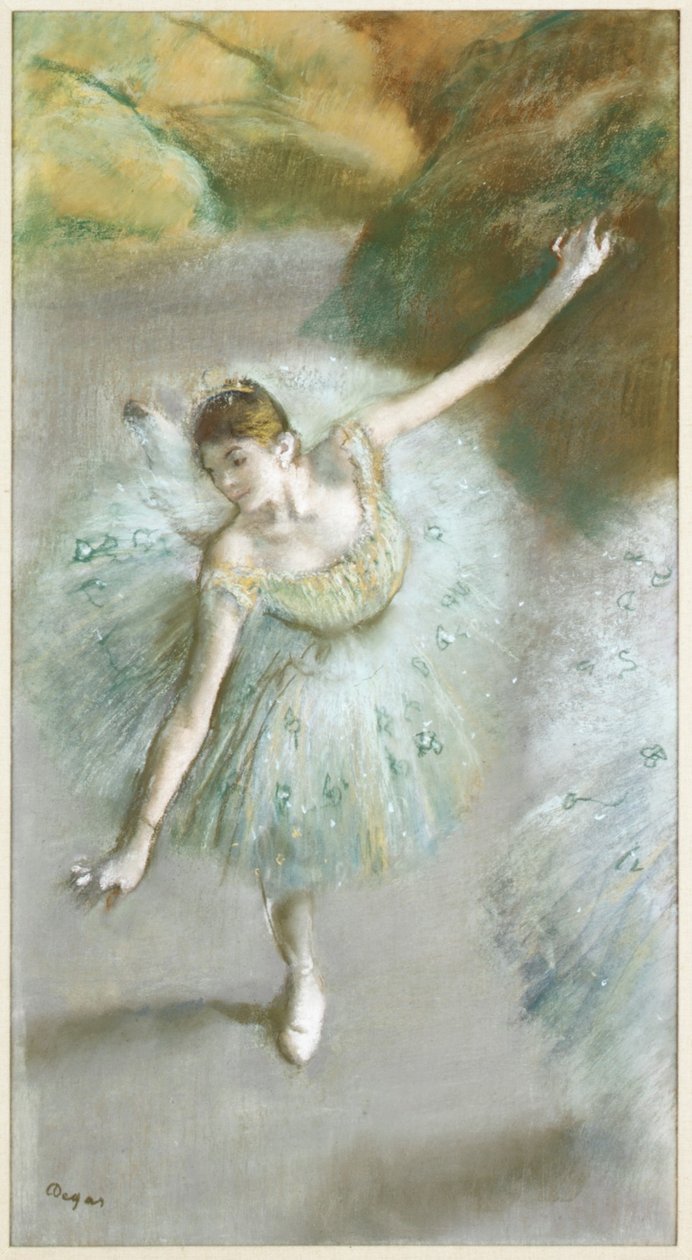 Dansös i grönt av Edgar Degas