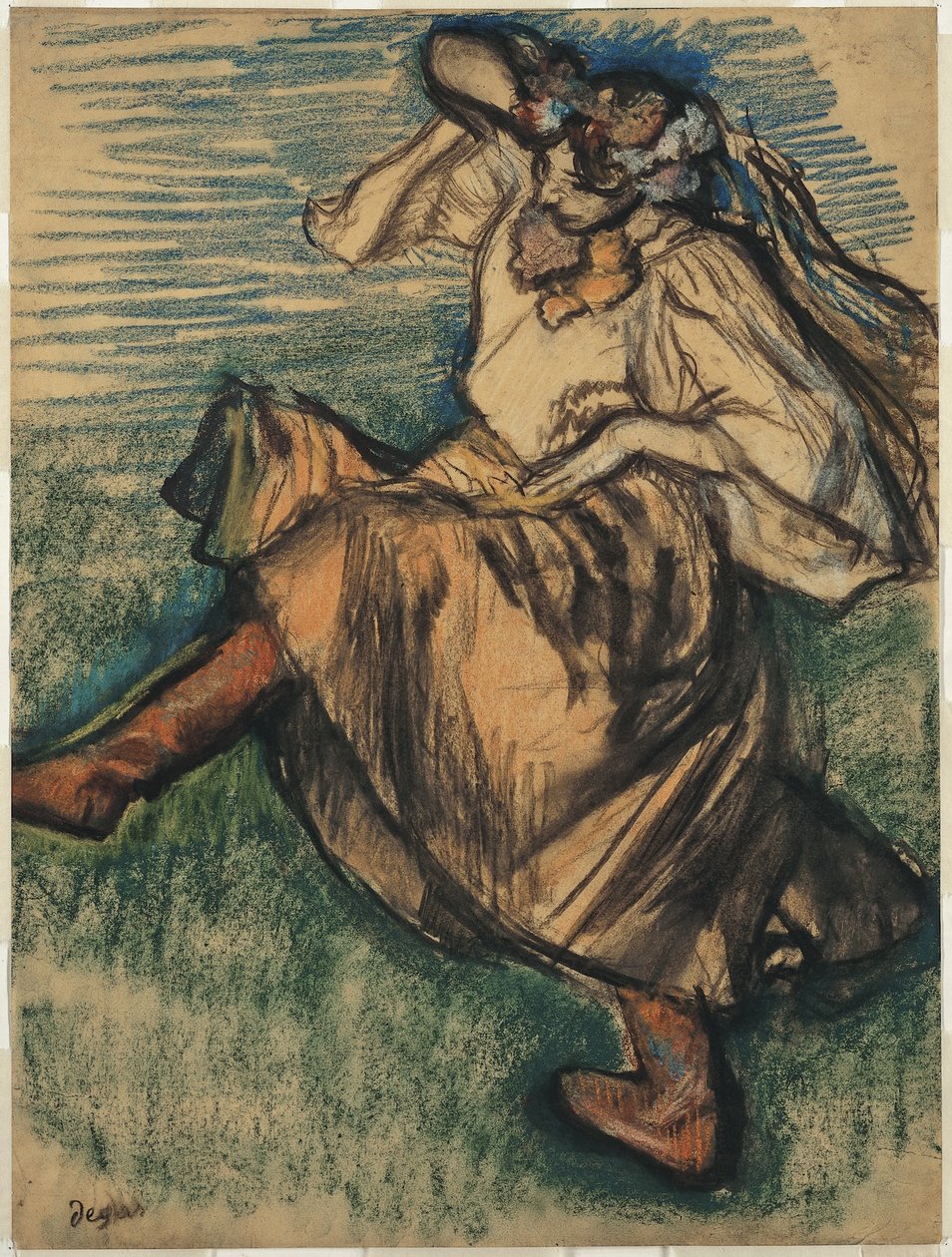Dansös i ukrainsk dräkt av Edgar Degas