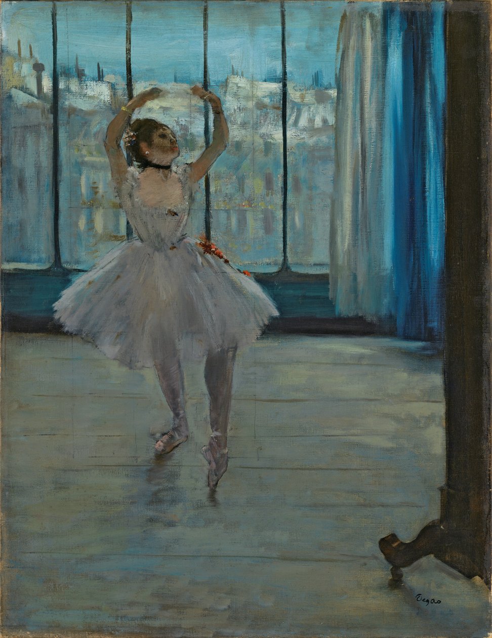 Dansare som poserar för en fotograf (Dansare framför fönstret) av Edgar Degas