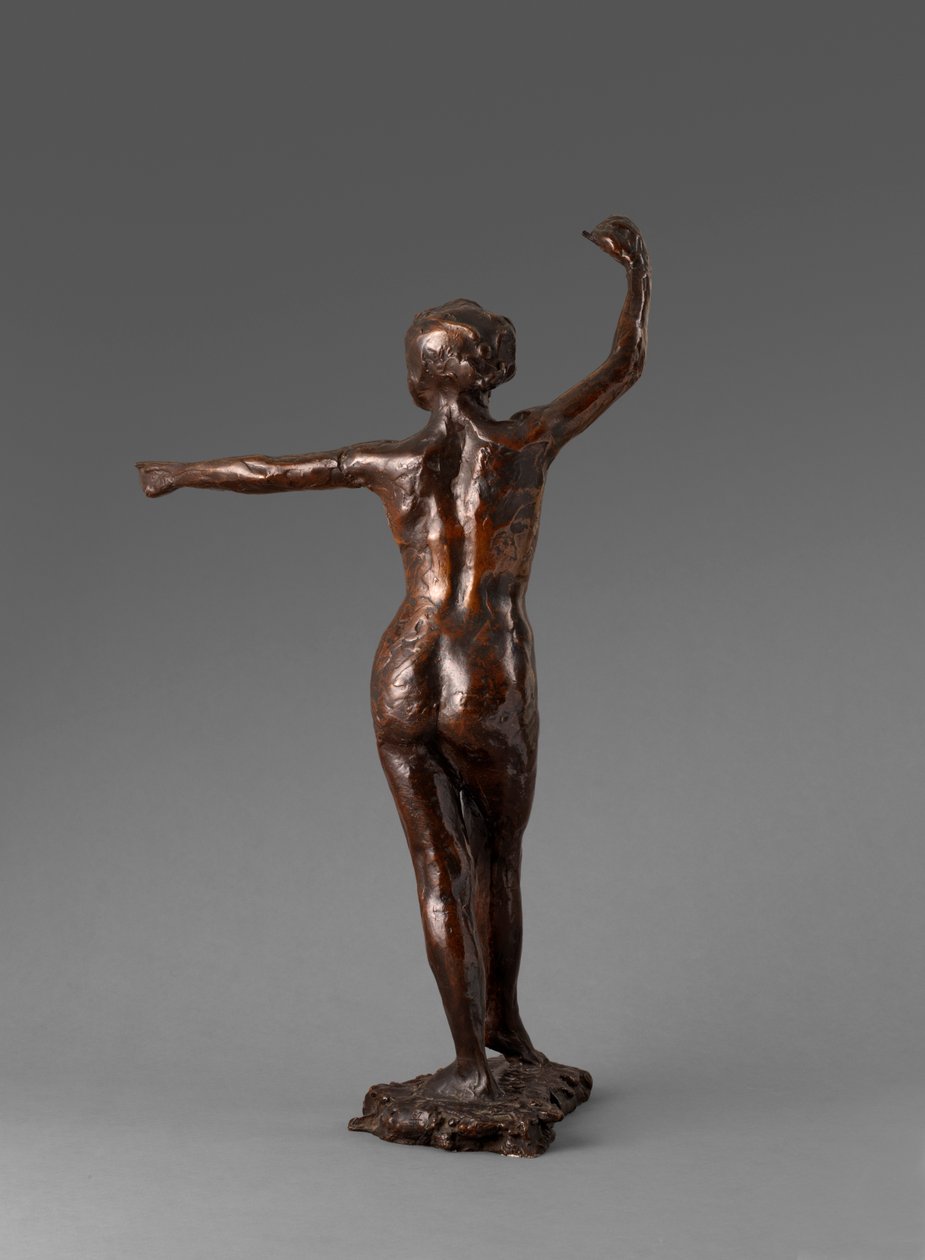 Dansare redo att dansa, höger fot framåt, Förberedelse för dansen, höger fot framåt, 1895-1901 av Edgar Degas
