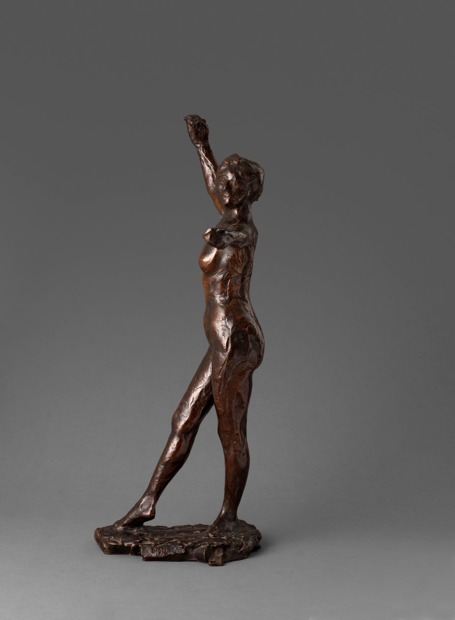 Dansare redo att dansa, höger fot framåt, Förberedelse för dansen, höger fot framåt, 1895-1900 av Edgar Degas