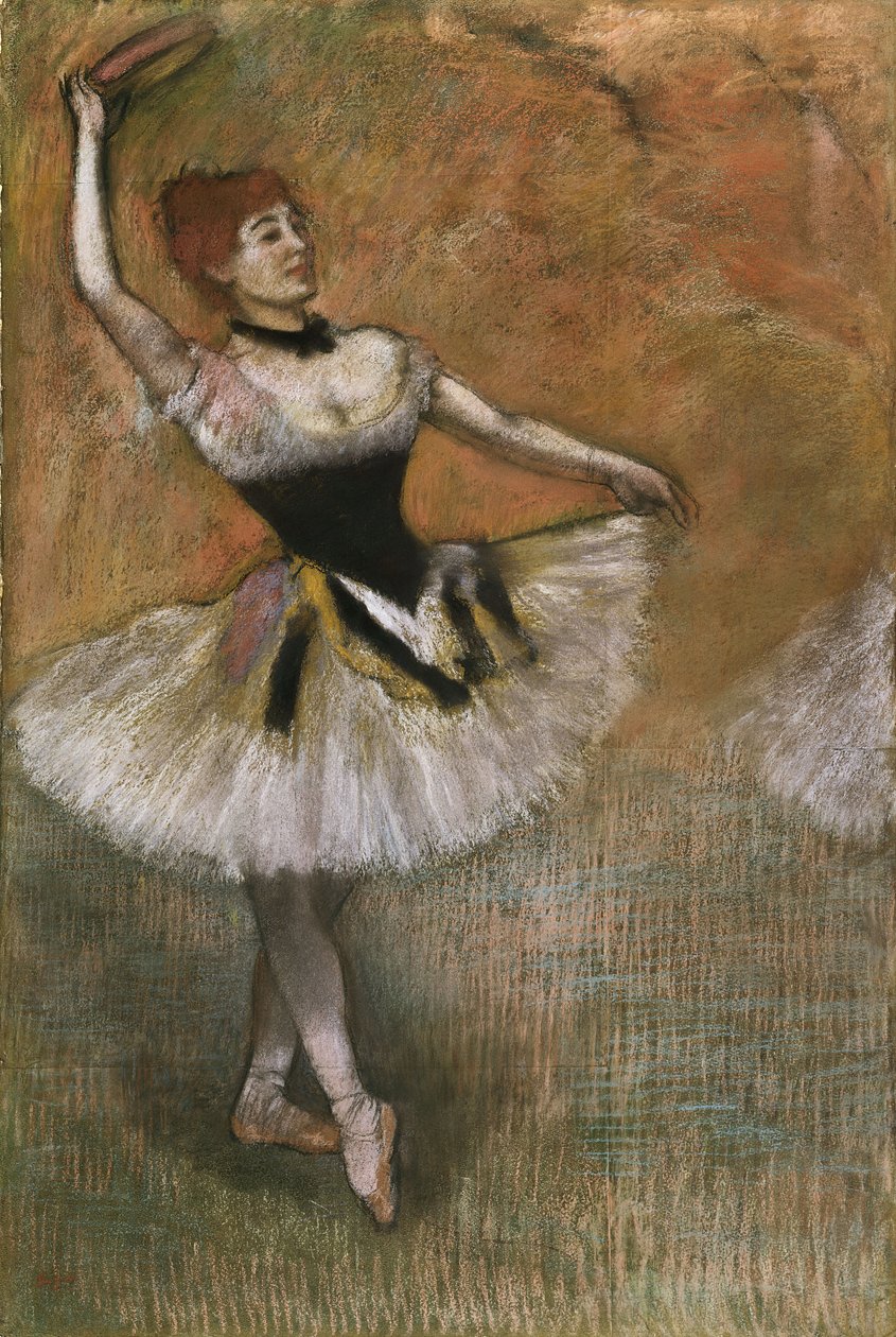 Dansare med tamburin, ca 1882 av Edgar Degas