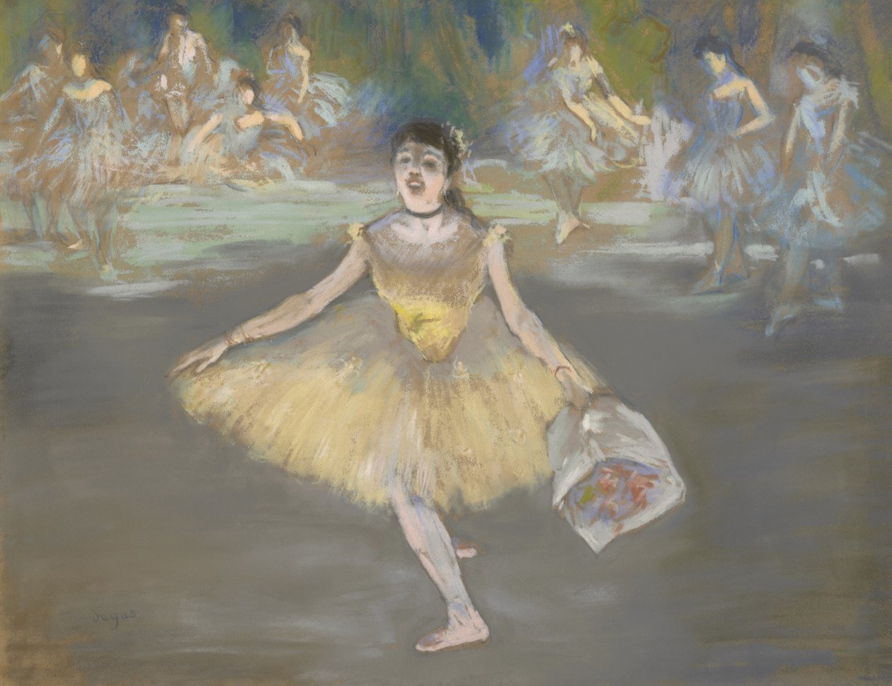 Dansare med en bukett, före 1923 av Edgar Degas