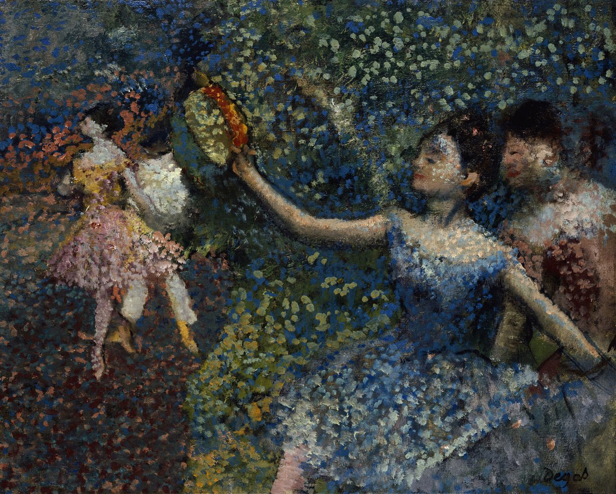 Dansare med en tamburin, ca 1897 av Edgar Degas