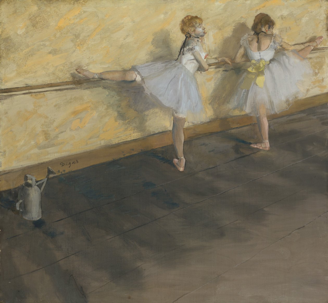 Dansare som övar vid Barren, 1877. av Edgar Degas