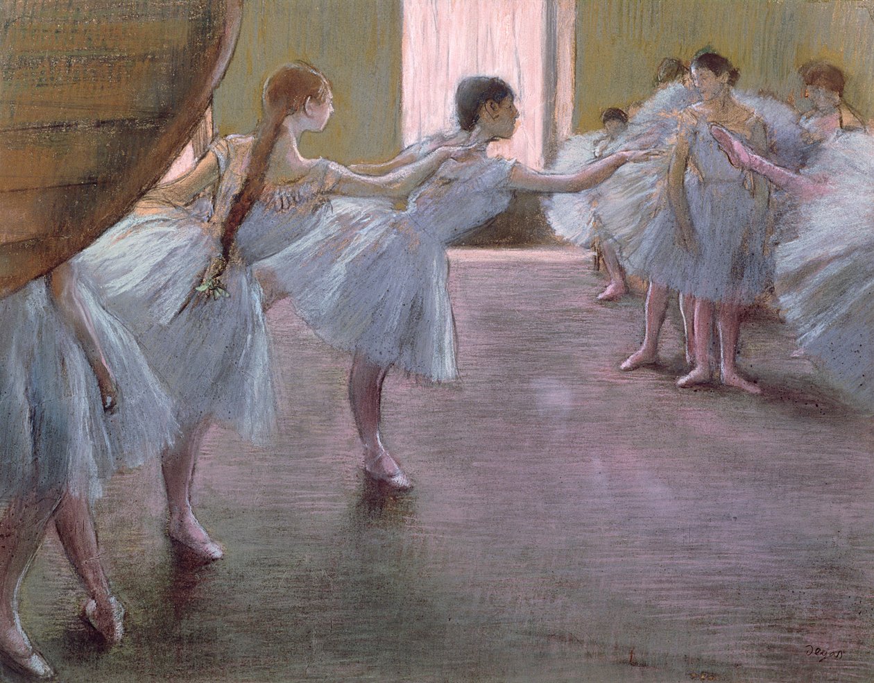 Dansare på repetition, av Edgar Degas