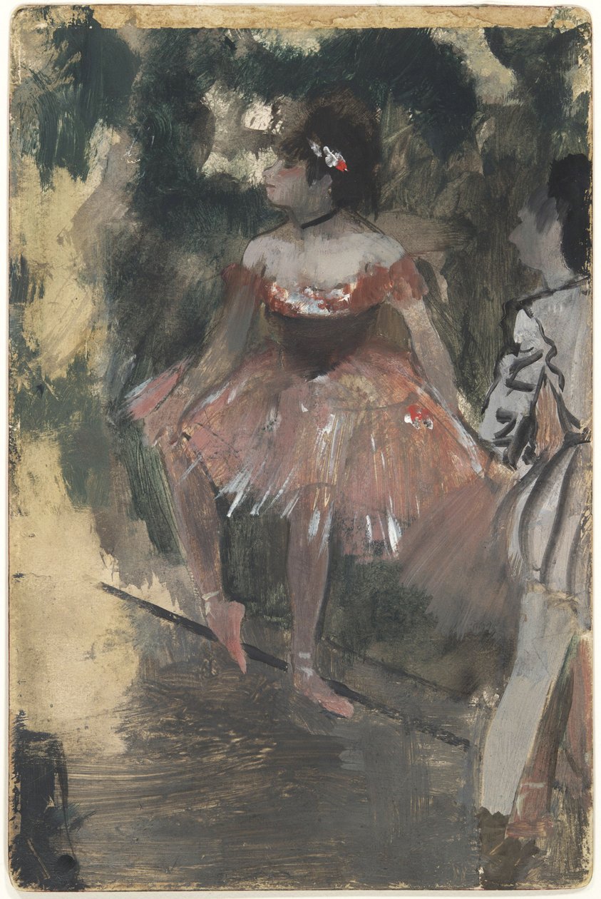 Dansare, ca 1878 (olja och grafit på kort) av Edgar Degas