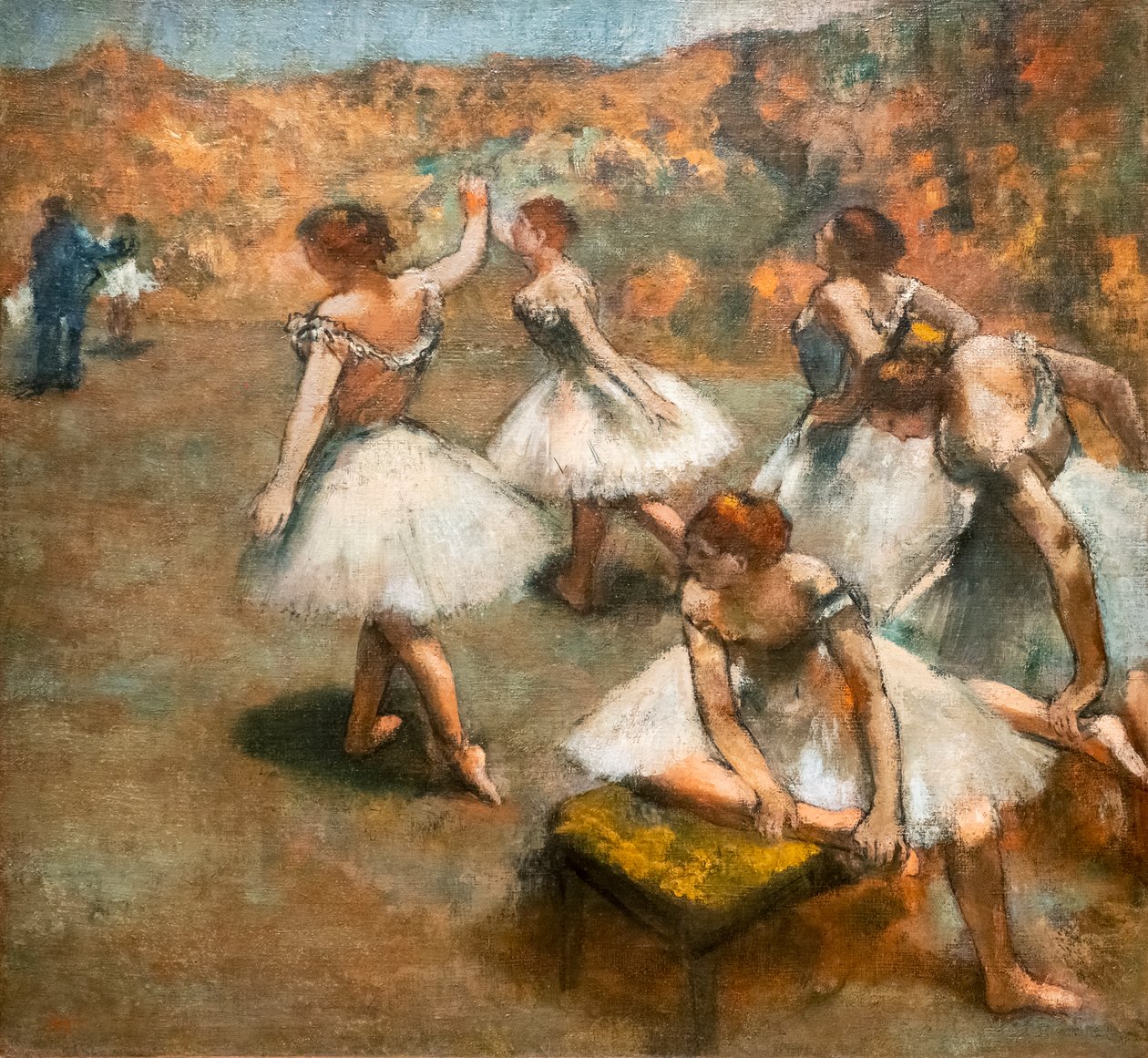Dansare på scenen. Omkring 1889-1894. Olja på duk. av Edgar Degas